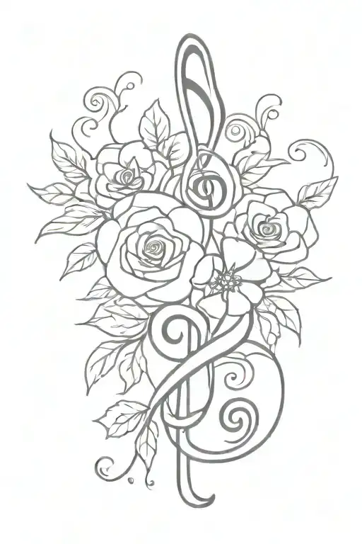 Music Clef Flowe Bouquet