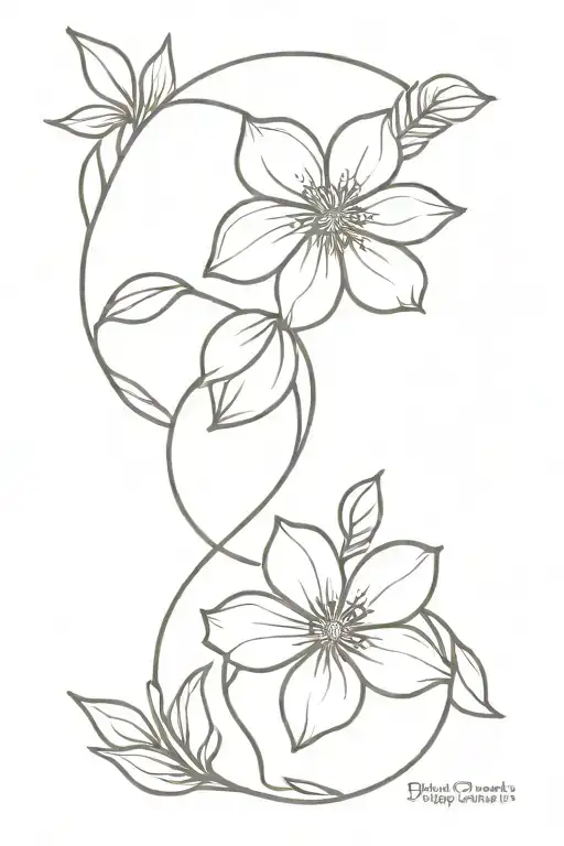 Birth Month Flowers Intertwined