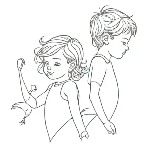 Male And Female Children