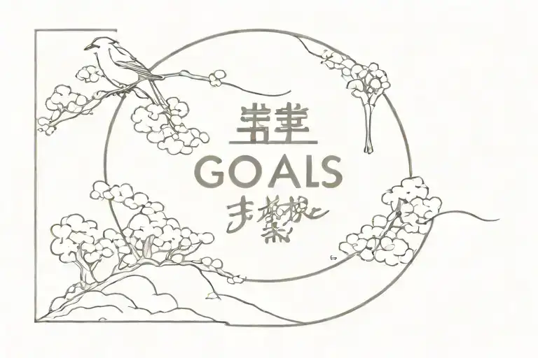 A Quote Or Image Of Goals And Dreams In Japanese Form