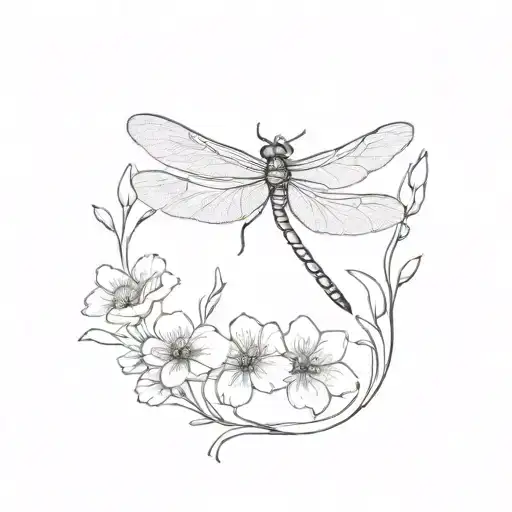 A Dragonfly Surrounded By Buttercup Flowers