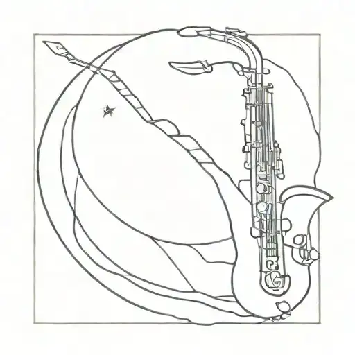Moon With Saxophone