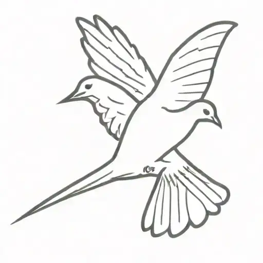 Simple Dove Flying