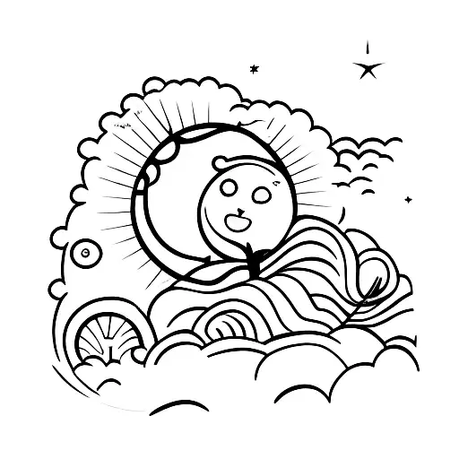 Baby Mother Simple Sunset