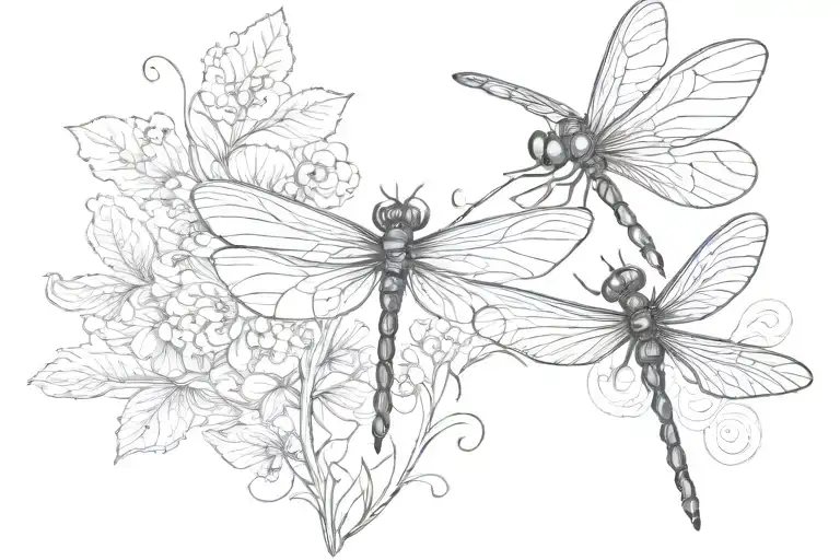 Dragonflies Water Mountains