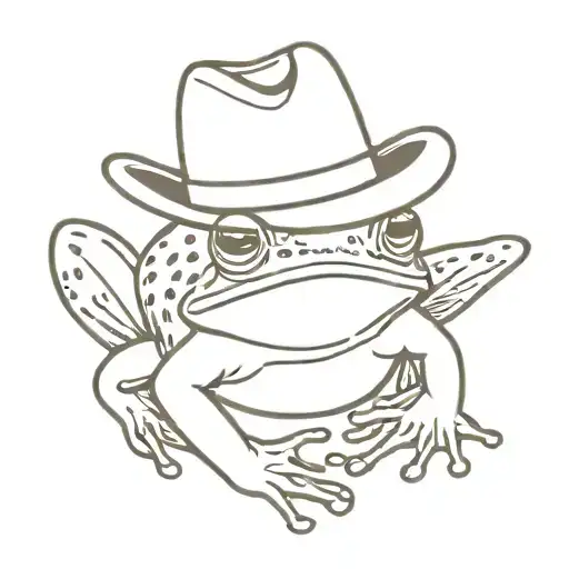 Frog With Cowboy Hat