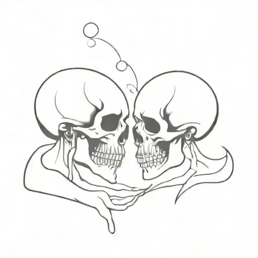 Skull Couple Dancing
