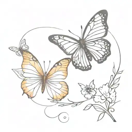 Butterfly And Sunset