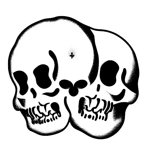 Purple Heart Travel Skull Lovers Forever