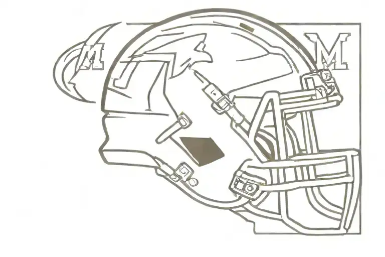 Michigan Wolverines Football Helmet