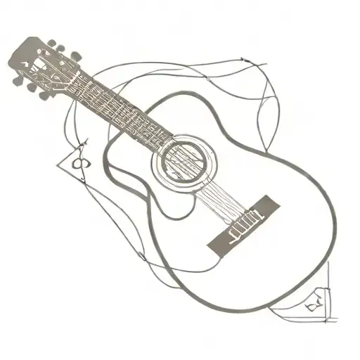 Playing Cards And Guitar