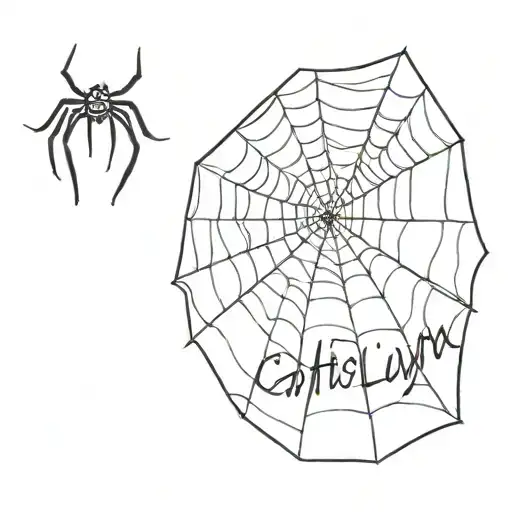 Spider Web With The Name Caitlynn