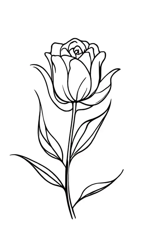 Rose Tulip Cornflower Intertwined