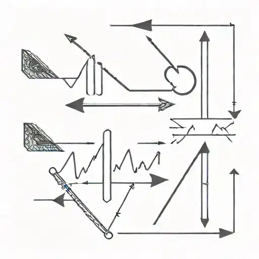 Arrow And Heartbeat Line