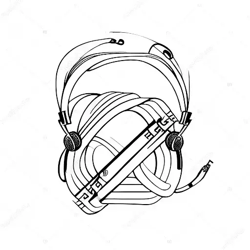 Headphones With Music Notes Around It