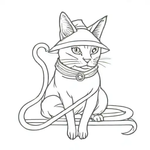 Cat Dressed As A Witch