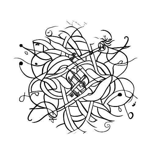 A Music Sheet With Lyrics Intertwined With Intricate Plant Vines