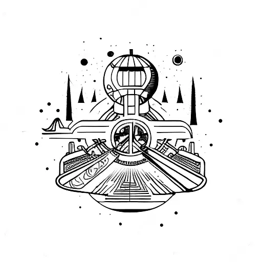 Millenium Faclcon In Space