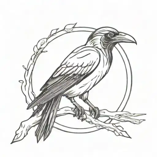 Itachi's Crow Holding Mangekyou Sharingan