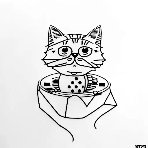 A Cat Sitting On A Vinyl Record