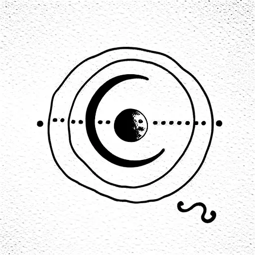 Moon With Morse Code