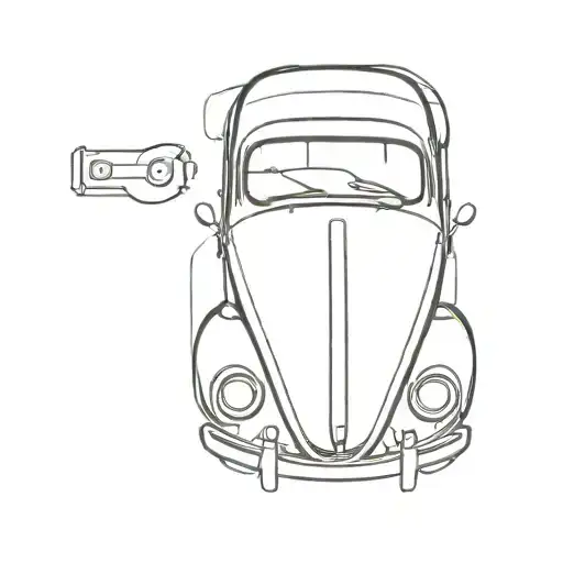 Car Beetle Simple Outline
