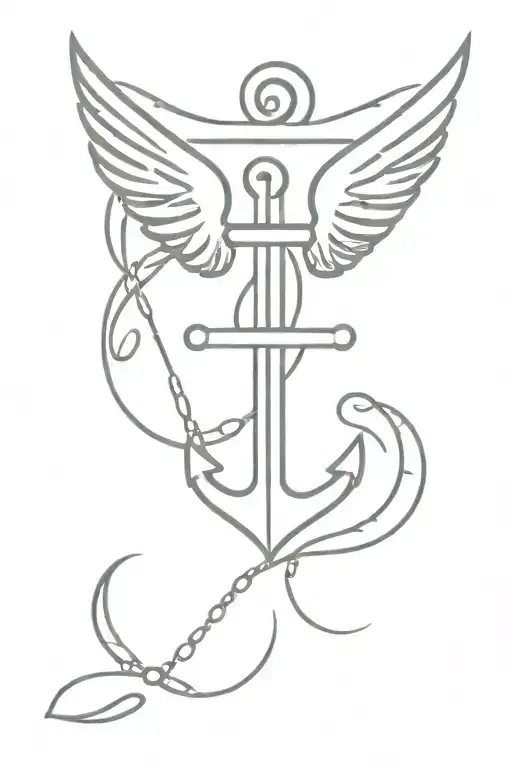 Anchor Angel Wings