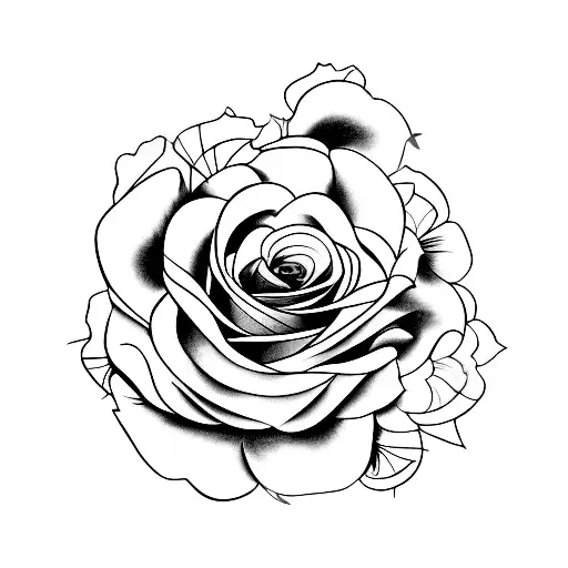 Black Rose With Red Details