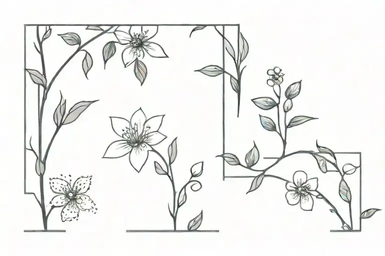 Skinny Vine With Small Flowers Wrapping