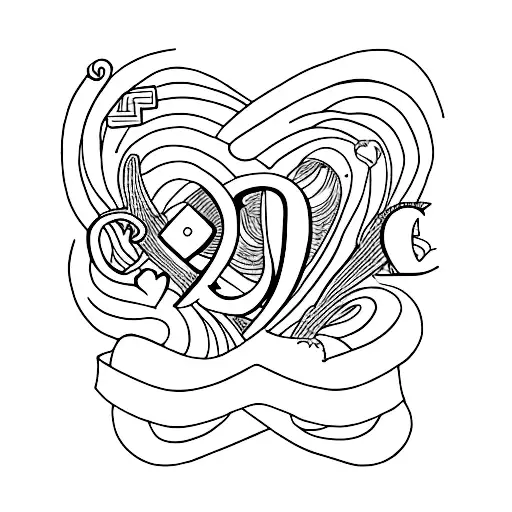 Letters P T And A Love Heart