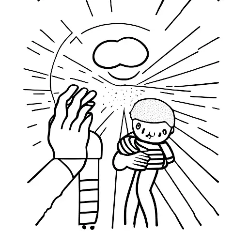 Child Holding Father Hand