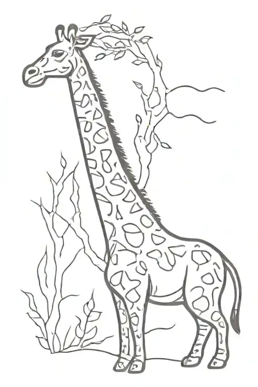 Giraffe Riding A Bear