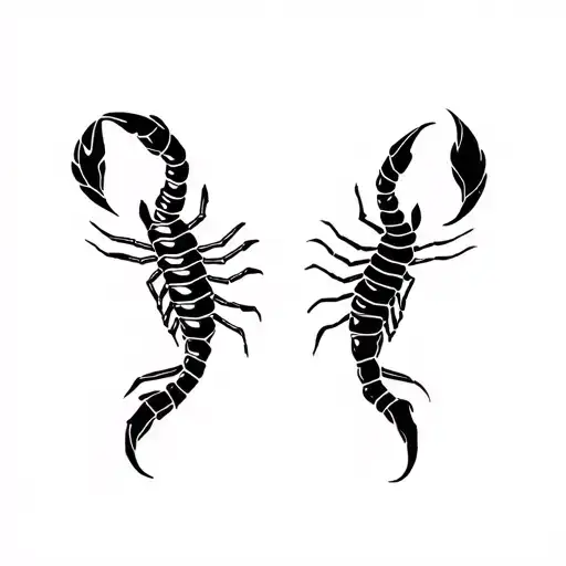 Scorpio And Virgo Combination Tattoo Featuring