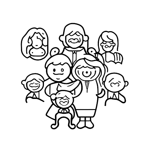 Family With 3 Sons And A Mother And A Father