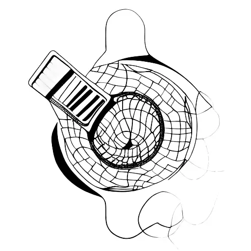 A Padel Racket And A Textile Spool Merging Together In A Creative Way