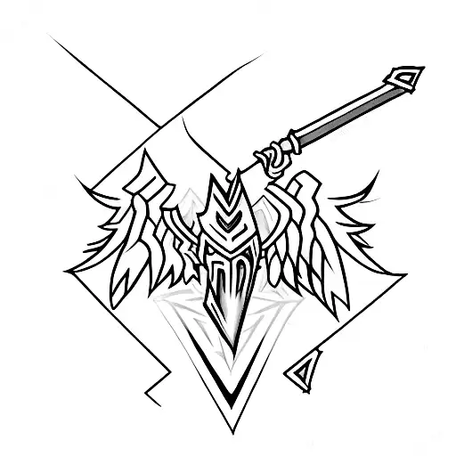 Lightning Behind Sword