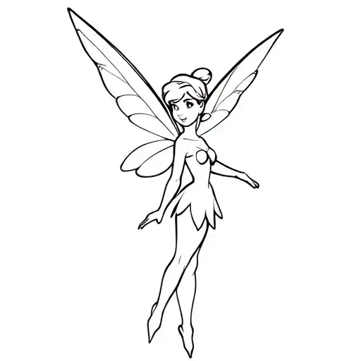 Tinkerbell Front View Wing Spread