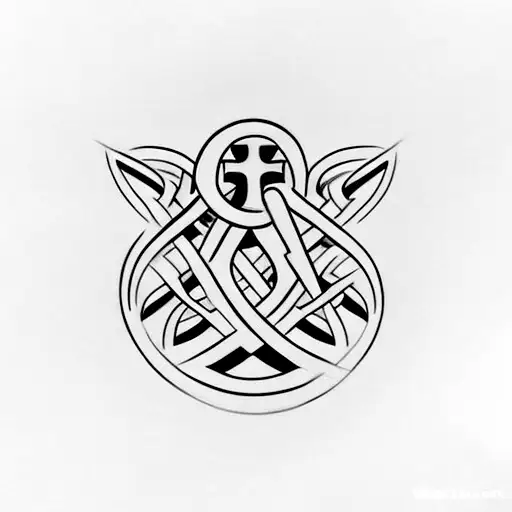 Christian Cross With The Words Fear None Trust God