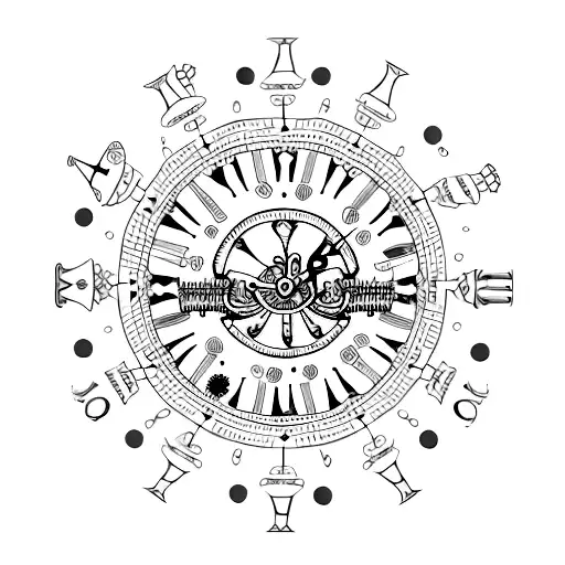 A Crown Adorned With Clock Gears And Chess Pieces