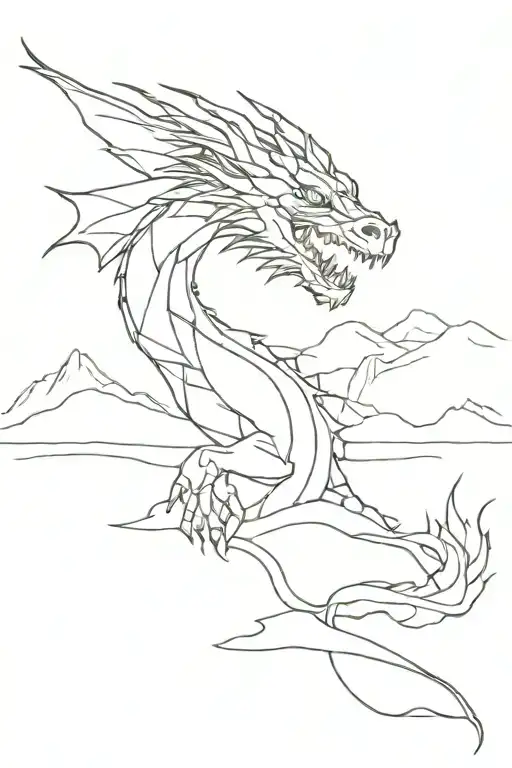 Dragon In The Hot Mohave Desert Landscape