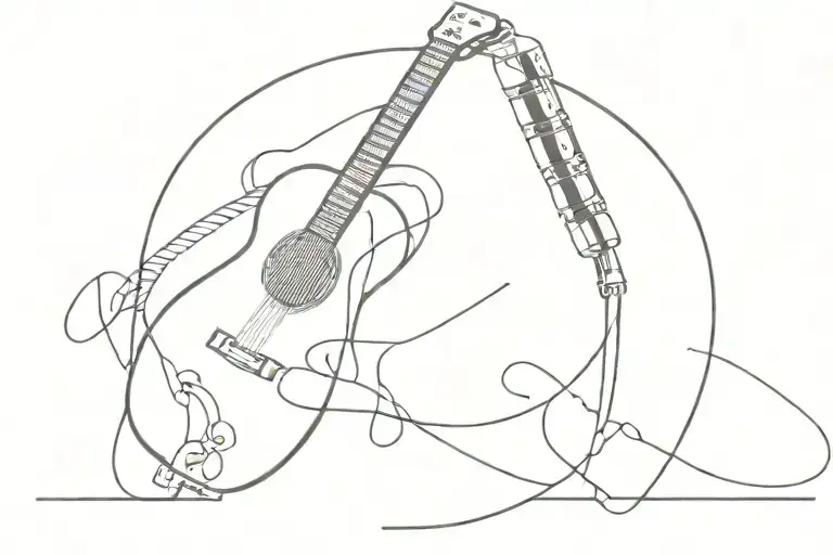 Guitar Microphone Intertwined
