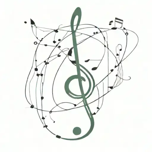 Minimal Lemnisket Tattoo Design Integrated With Dna And Music