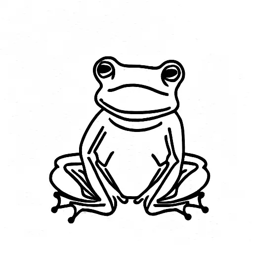 Simple Frog With Backpack