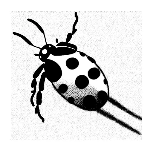 Black And White Ladybug