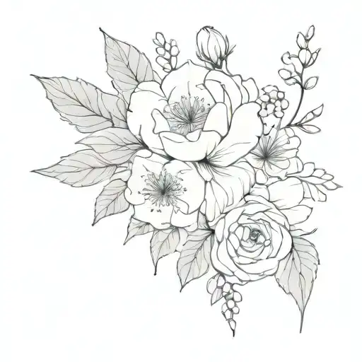 October And March Birth Flower Bouquet