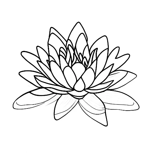 Water Lily With Lbm Initials