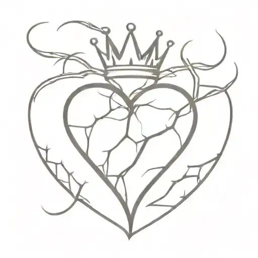 A Heart With A Crown Of Thorns