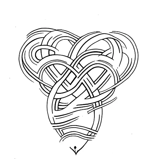 A Minimalist Tattoo Of An Infinity Symbol Combined With A Heart