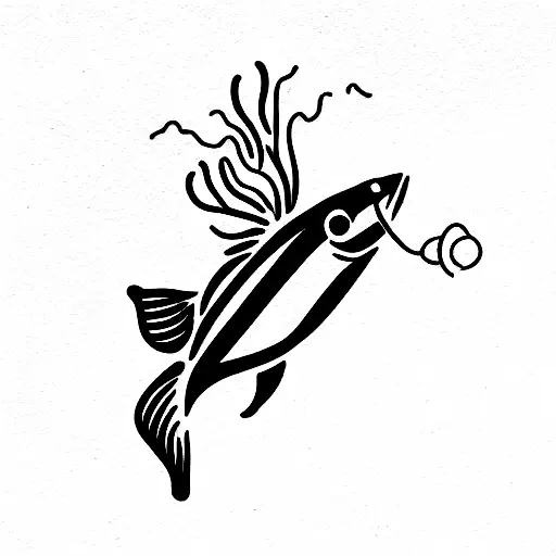 Fish With A Snorkel On His Face