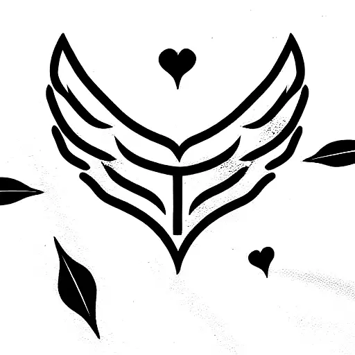 Angel Wings And Heart